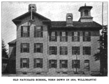 Old Natchaug School, c. 1910 Old Natchaug School.png