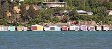 Duvauchelle boathouses On the way to Akaroa 5 (30547495234).jpg