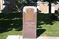 Memorial to JFK located in Oregon, Illinois, USA.