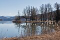 English: View of the waterline of Lake Wörth and Maria Wörth Deutsch: Blick auf die Uferlinie des Wörther Sees und Maria Wörth