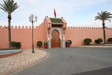 Bab al-Akhdar, the formal gate to the Royal Palace, located in the Inner Mechouar Palais Royale (4283149000).jpg