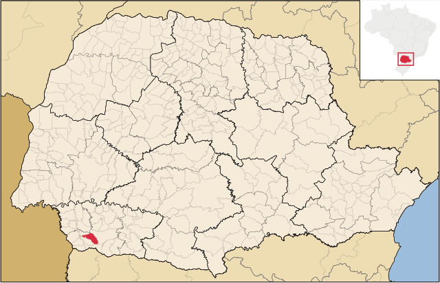 Localização de Manfrinópolis no Paraná