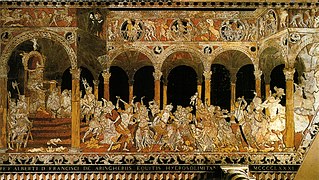 Le Massacre des Innocents de Matteo di Giovanni (v. 1480), pavement intérieur du Duomo de Sienne.