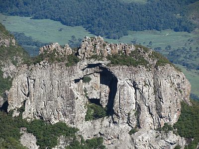 Pedra Furada, São Joaquim National Park, Santa Catarina, Brazil.