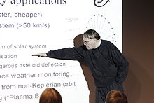 Pekka Janhunen at a 2013 ESTCube-1 presentation Pekka Janhunen, ESTCube-1 esitlus.jpg
