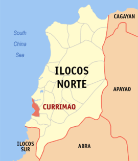 Currimao na Ilocos Norte Coordenadas : 18°1'13"N, 120°29'11"E