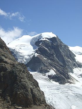 Der Piz Cambrena (aus der Diavolezza-Zuflucht).