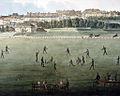 Plaine de Plainpalais 1817, mit Cricket-Spielern