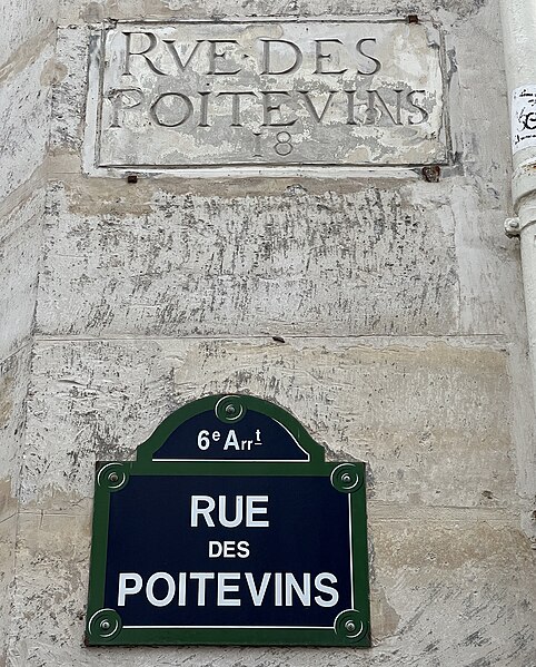 File:Plaques Rue Poitevins - Paris VI (FR75) - 2023-05-25 - 1.jpg