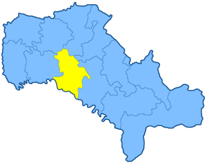 Distrito de Mogilev en el mapa