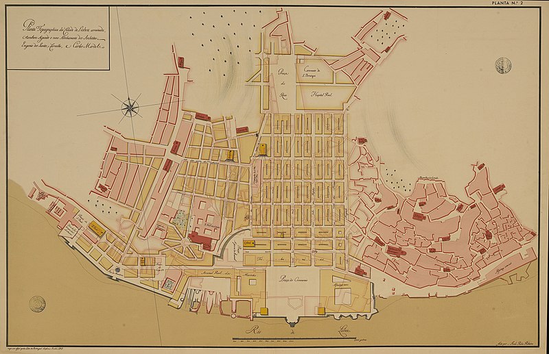 File:Pombaline Baixa Lisbon map 1756.jpg