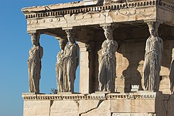 The Caryatid Porch of the Erechtheion, Athens, 421-407 BC Porch of Maidens.jpg