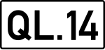 Nationale Route 14 schild}}