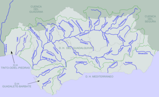 Log des Genil in Andalusien