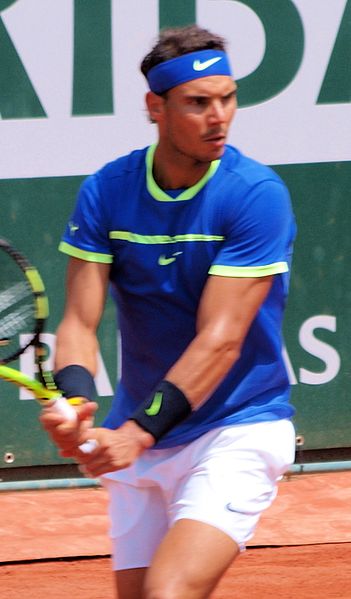 Rafael Nadal in the third round vs Nikoloz Basilashvili