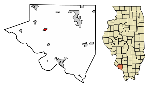 File:Randolph County Illinois Incorporated and Unincorporated areas Evansville Highlighted.svg