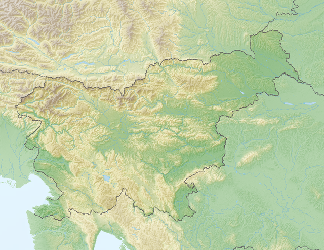 Reliefkarte: Slowenien