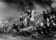 Washington and his forces retreated through New Jersey after surrendering New York City in November 1776, passing through New Brunswick with the British following close behind Retreat from long island.jpg