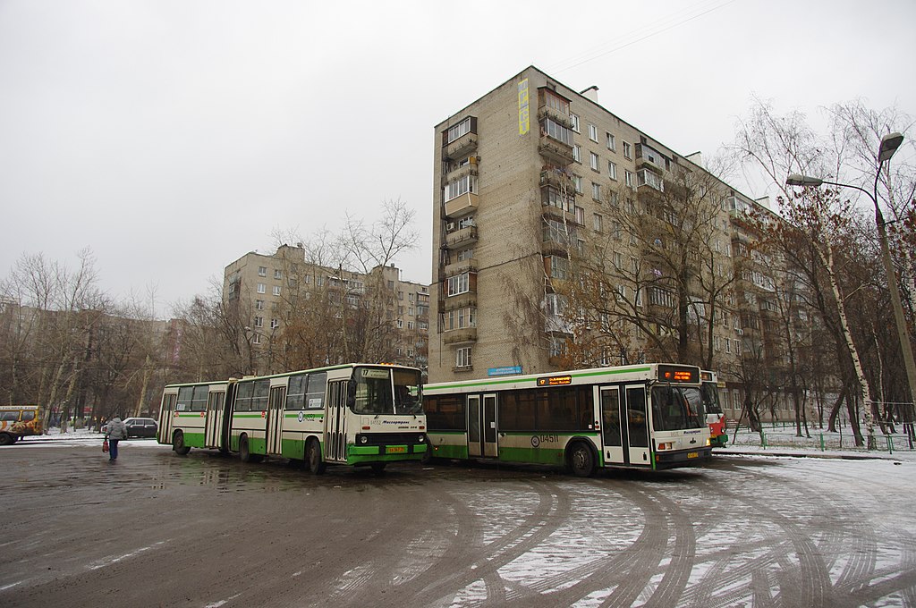 Ikarus bus at Park Pobedy, Moscow, Russia Stock Photo - Alamy