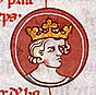 14th-century sketch of Robert the first, king of West Francia (922 to 923)
