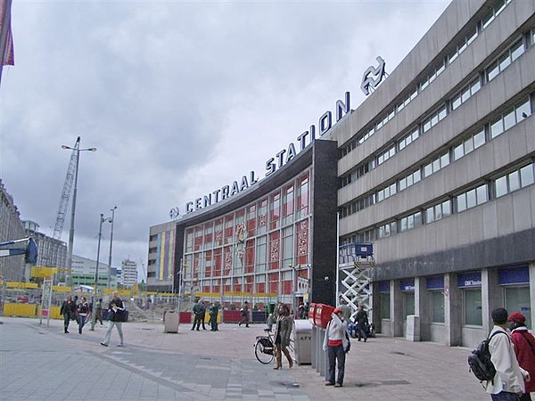 Rotterdam's former Centraal Station by architect Sybold van Ravesteyn built 1950–1957.