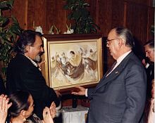 Camilo José Cela (right) in 1988.
