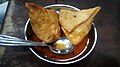 Samosa with red sweet chutney.jpg