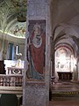 Santa Caterina d'Alessandria. Sullo sfondo, il Cristo Pantocratore
