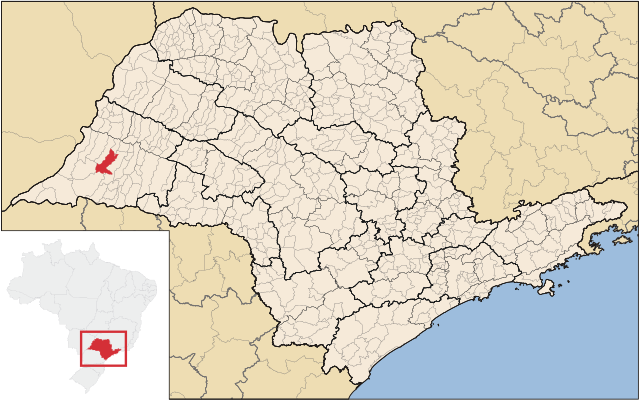 Localização de Santo Anastácio em São Paulo