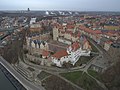 Bernburg Castle aerial view