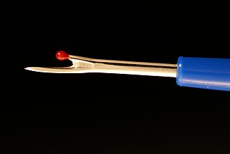 The forked head of a seam ripper Seam ripper.jpg