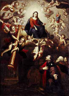 El Apóstol Santiago y sus discípulos adorando a la Virgen del Pilar