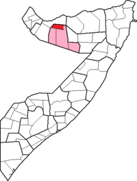 謝赫區在索馬利亞托格代爾州的位置
