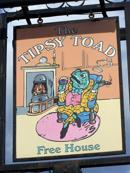 File:Sign for the Tipsy Toad, Bulkington - geograph.org.uk - 1009226.jpg