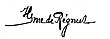 signature de Henri de Régnier