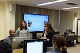 Training session for the Cornell University 2017 Art + Feminism Wikipedia edit-a-thon. Uris Library, February 22, 2017.