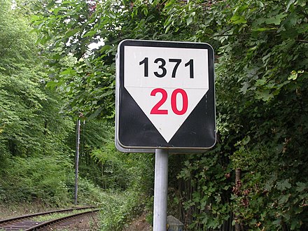 A 1371-metre long stretch of railroad with a 20‰ (2%) slope, Czech Republic