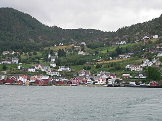 Solvorn Village in Western Norway, Norway