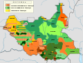 Језичка мапа Јужног Судана