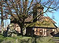 Old fire engine house and war memorial