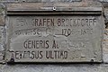 Deutsch: TAfel an der Brockdorff-Gruft unter der Kirche St. Mariä in Lichtenfels-Schney. This is a picture of the Bavarian Baudenkmal (cultural heritage monument) with the ID D-4-78-139-268 (Wikidata)