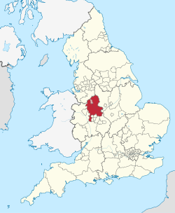 Staffordshire in England (+ ceremonial areas) .svg