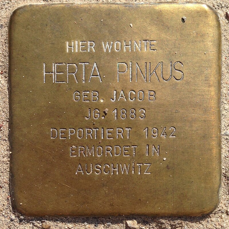Stolperstein Penzlin Bahnhofstraße 14a Herta Pinkus