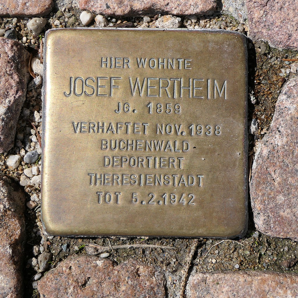 Stolperstein für Josef Wertheim, Crotenlaider Strasse 57, Meerane.JPG