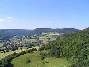 The Stoppelsberg from the south, seen from Schwarzenfels Castle