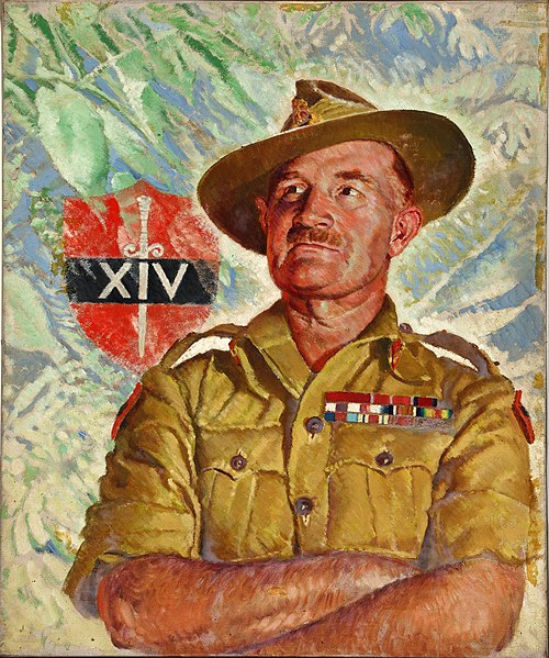 Portrait of William Slim, as commander of the Fourteenth Army, commissioned by the Ministry of Information.