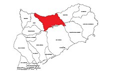 Localização de Taganana no distrito de Anaga