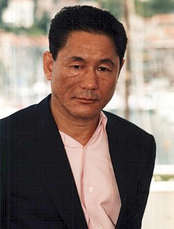 Kitano vid Filmfestivalen i Cannes år 2000