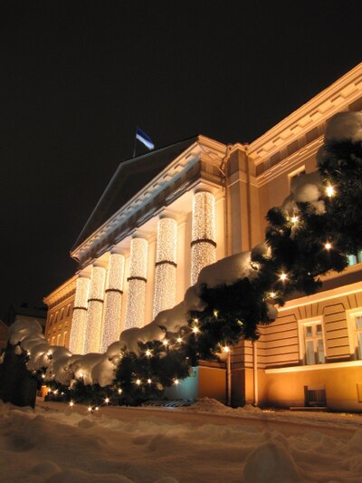 the main building of Tartu University, Tartu, Estonia