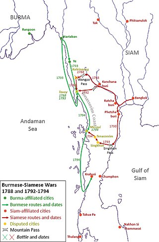 <span class="mw-page-title-main">Burmese–Siamese War (1792–1794)</span> Military conflict